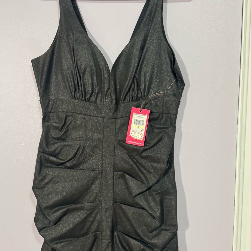 Vince Charcoal Asymmetrical Dress